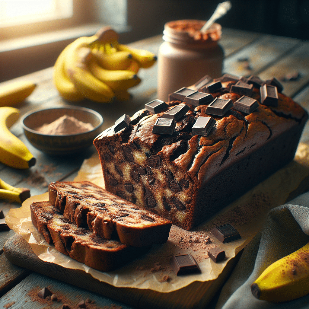 Indulge in Decadent Chocolate Protein Banana Bread: A Guilt-Free Delight!