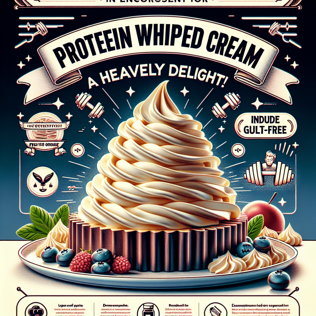 Indulge guilt-free with our Protein Whipped Cream: A Heavenly Delight!