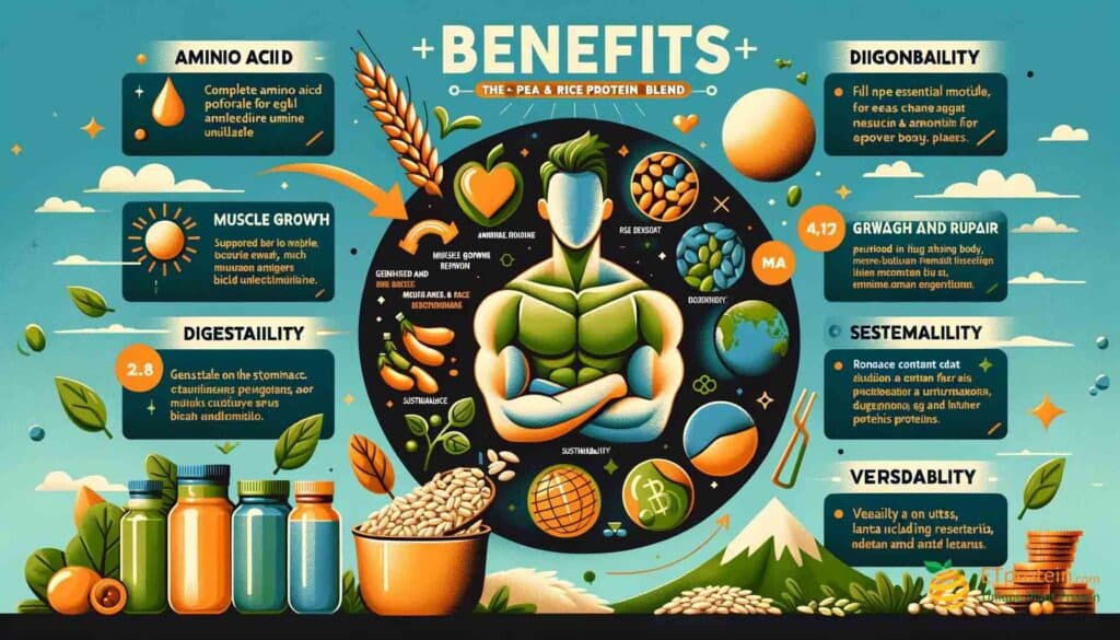 The Optimal Pea and Rice Protein Ratio: A Comprehensive Guide.Discover the perfect pea and rice protein blend for optimal health and muscle growth. Sustainable, complete, and easily digestible proteins.