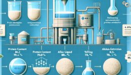 Research On Efficient Extraction Of Protein Isolate From Rice Grains.Exploring the efficient extraction of rice protein isolate using optimized water washing and alkali dissolution processes, highlighting significant improvements in protein yield and content.