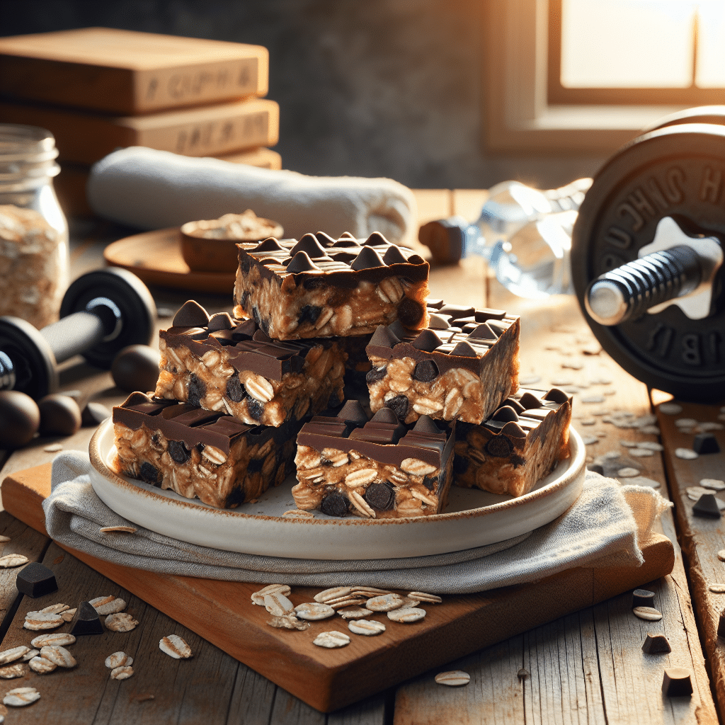 Chocolate Chip Peanut Butter Protein Bars: Chip In for Fitness