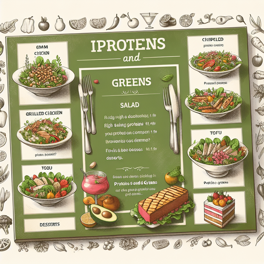 Proteins and Greens Menu: Healthy and Wholesome Dining