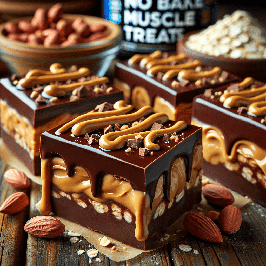 No Bake Chocolate Peanut Butter Protein Bars: Easy Muscle Treats