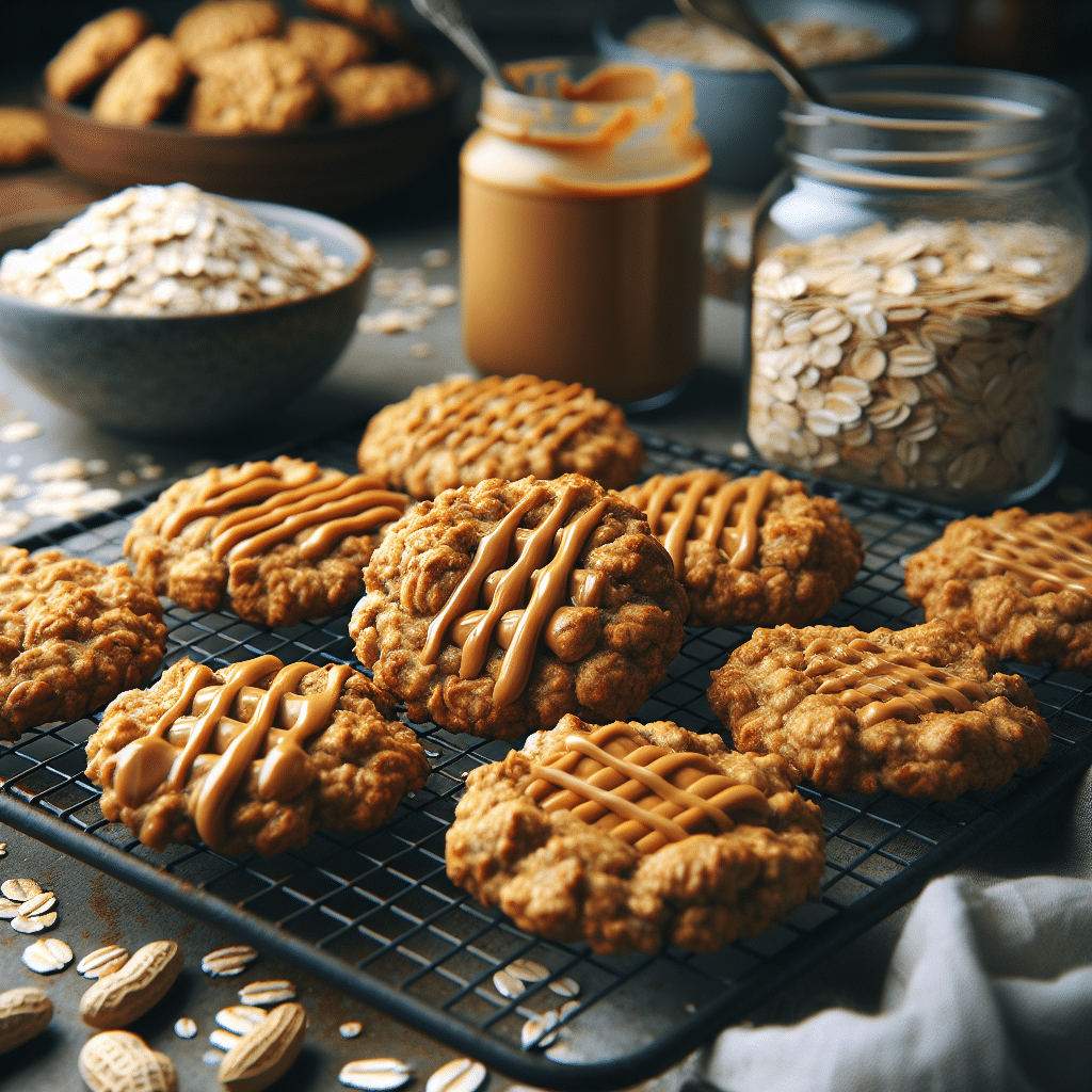 Peanut Butter Protein Oatmeal Cookies: Baked Oat Gains