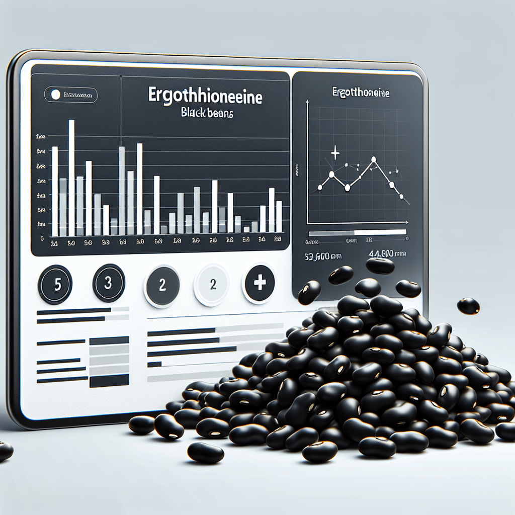 How much ergothioneine is in black beans?