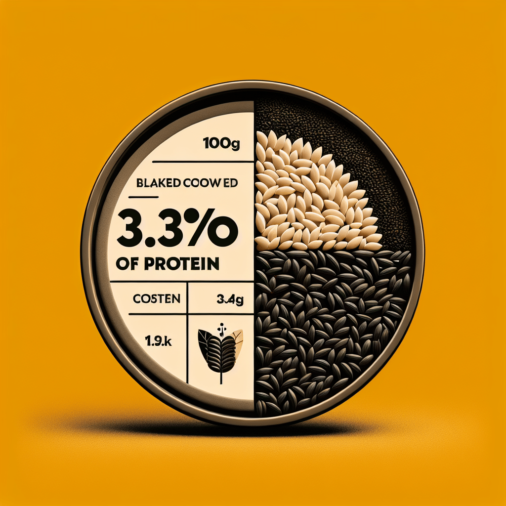 How much protein is in 100g of cooked black rice?