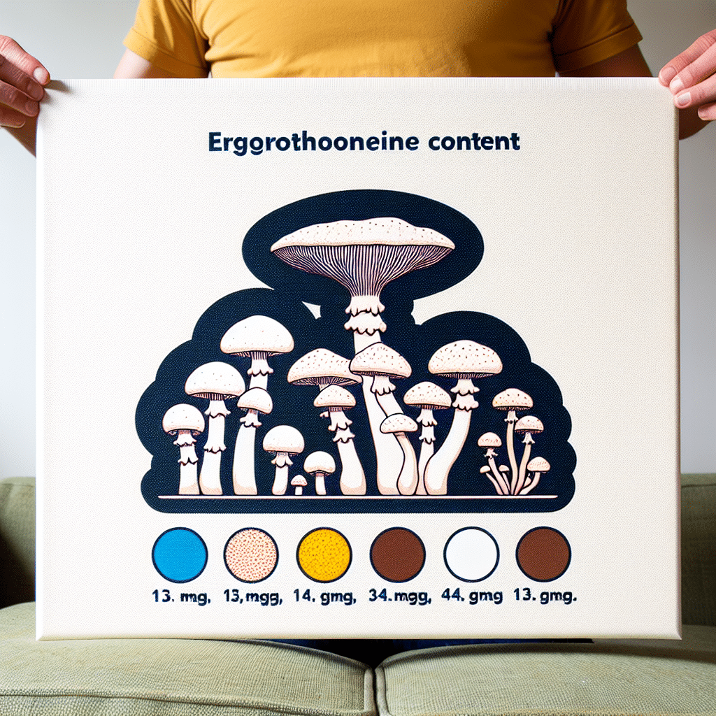 Which mushroom has the highest amount of ergothioneine?